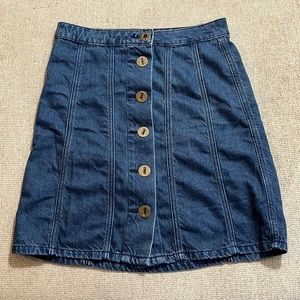 Anthropologie Pilcro and the Letterpress Denim Skirt